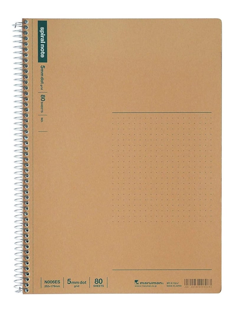 Maruman 80-Sheet Dotted Grid Lined Notebook B5 Size - Image 1