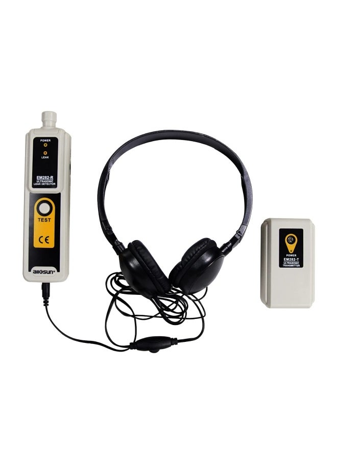 Generic - allsun Ultrasonic Leak Detector  Transmitter Finder 40KHz Air Gas Water Dust Leak Pressure Headphone Gas Liquid Leakage Monitor Accessory Kit LED Indication Ultrasonic Leak Finder Tool - Image 1