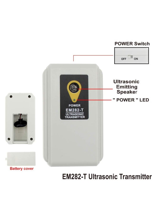 Generic - allsun Ultrasonic Leak Detector  Transmitter Finder 40KHz Air Gas Water Dust Leak Pressure Headphone Gas Liquid Leakage Monitor Accessory Kit LED Indication Ultrasonic Leak Finder Tool - Image 1
