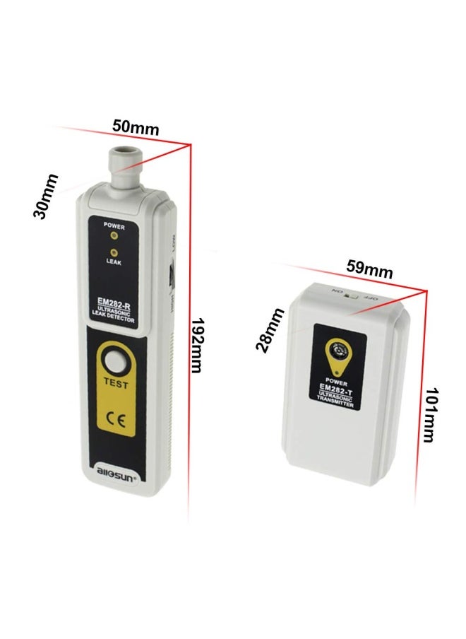 Generic - allsun Ultrasonic Leak Detector  Transmitter Finder 40KHz Air Gas Water Dust Leak Pressure Headphone Gas Liquid Leakage Monitor Accessory Kit LED Indication Ultrasonic Leak Finder Tool - Image 1