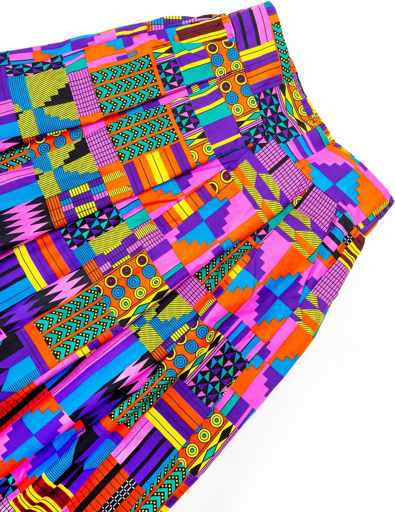 SHENBOLEN Women African Traditional Costume Ankara Print Skirt Dashiki Long Skirts (X-Large,J) - Image 3