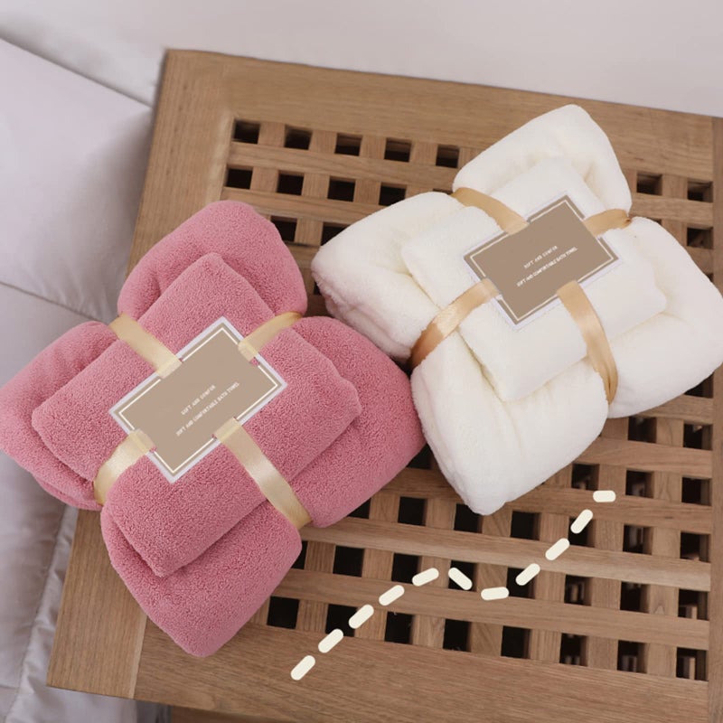 wolpin Large Bath Towel 100% Cotton Bath Towels (70 x 140 cm) 500 GSM Hand Towel, Ultra Soft Super Absorbent Bath Towel for Men & Women, Kids (Coral Velvet, Pink) - Image 4