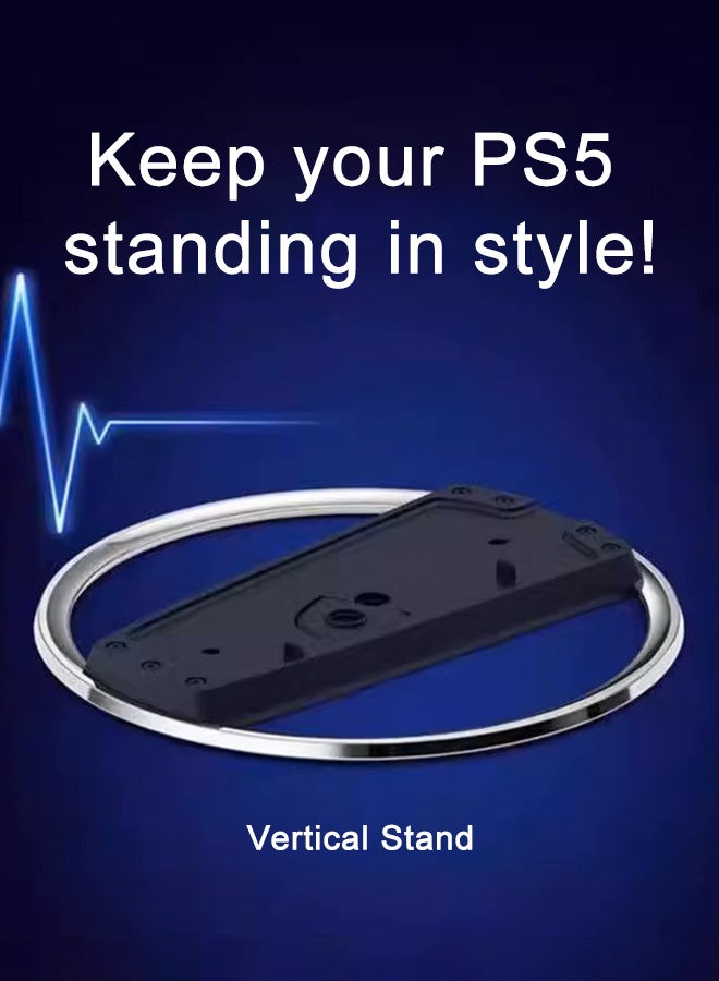Vertical Stand for PS5 Slim/ PS5 Pro Console, PS5 Pro、PS5 Slim、PS5 Console stand , keep your PS5 Pro、PS5 Slim Console secure in the upright position,and keep your console in style, available for both Disc and Digital version - Image 2