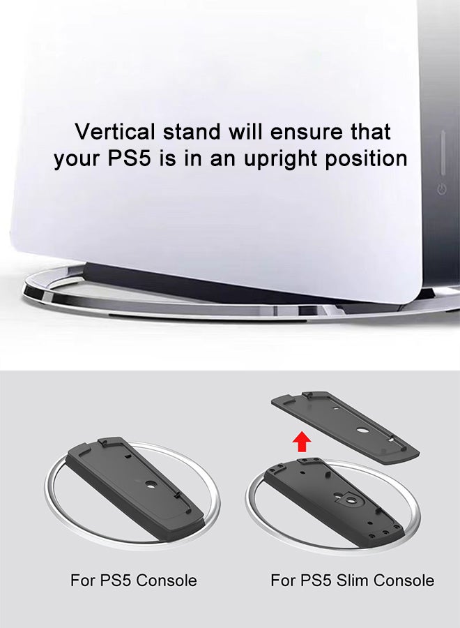 Vertical Stand for PS5 Slim/ PS5 Pro Console, PS5 Pro、PS5 Slim、PS5 Console stand , keep your PS5 Pro、PS5 Slim Console secure in the upright position,and keep your console in style, available for both Disc and Digital version - Image 4