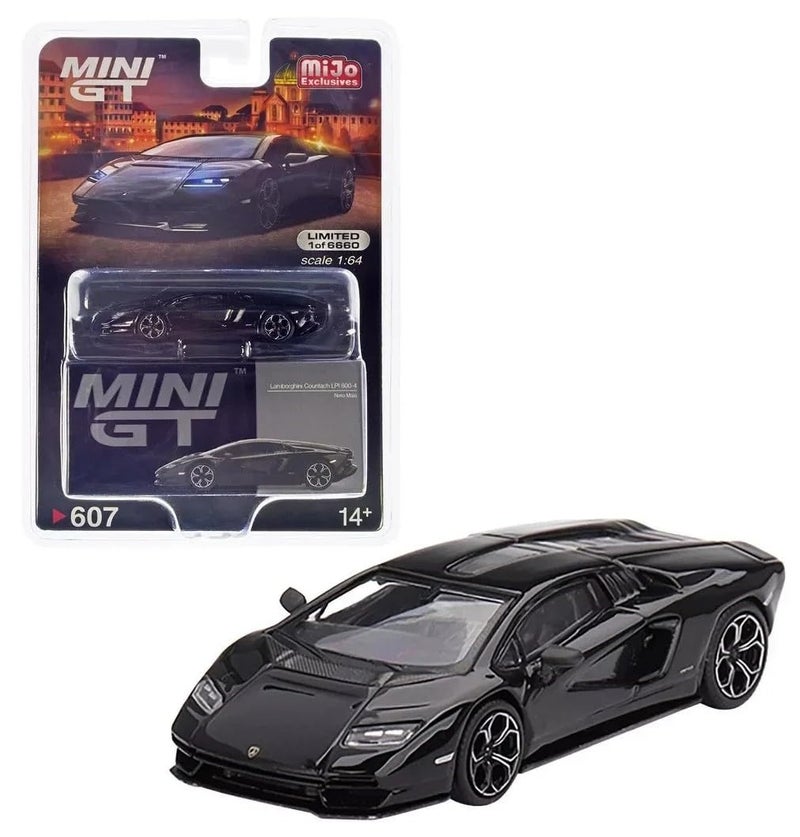 True Scale Miniatures Model Car Compatible with Lamborghini Countach LPI 8004 Nero Maia 164 Diecast Model Car MGT00607 Black