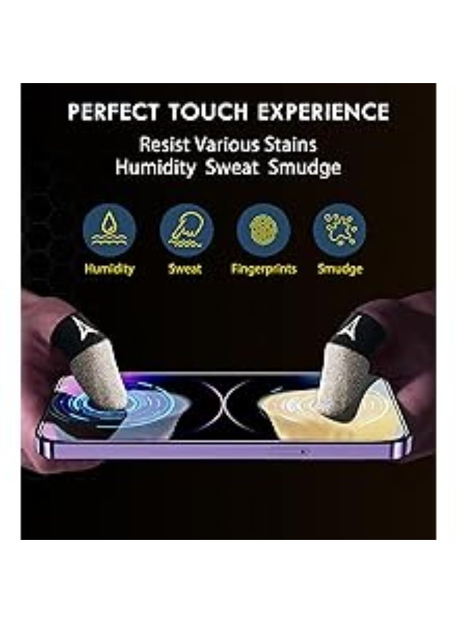 Kaza 4 Gaming Finger Gloves Paired With A Metal Storage Box，Visible Pure Silver Fiber&Carbon Fiber Professional Model Gaming Finger Sleeves,No Rubber Band,Maximum Touch Response,Comfortable fit, Anti-Sweat,Fit All Touchscreen Devices - Image 5