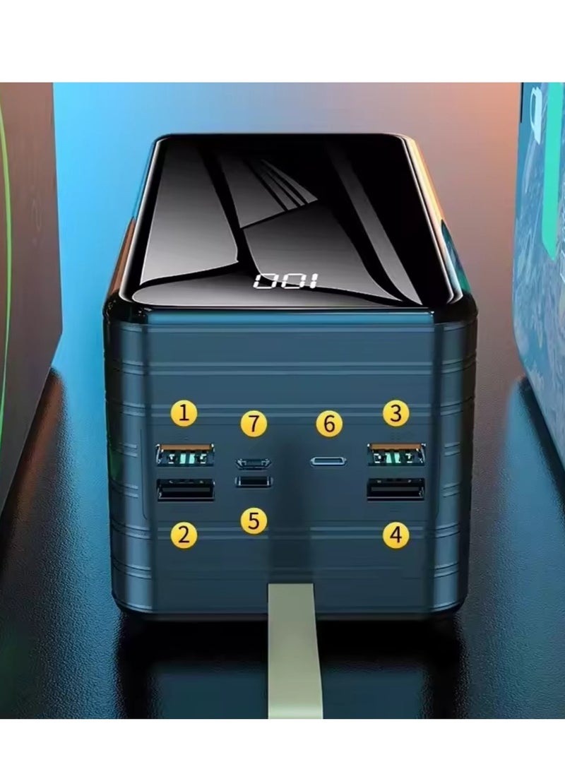 ELTRAZONE - بنك طاقة بقوة 80000 مللي أمبير في الساعة مع شاشة LED بسعة كبيرة وباور بانك كبير وكابل شحن للهاتف المحمول وشاحن بطارية محمول - Image 1