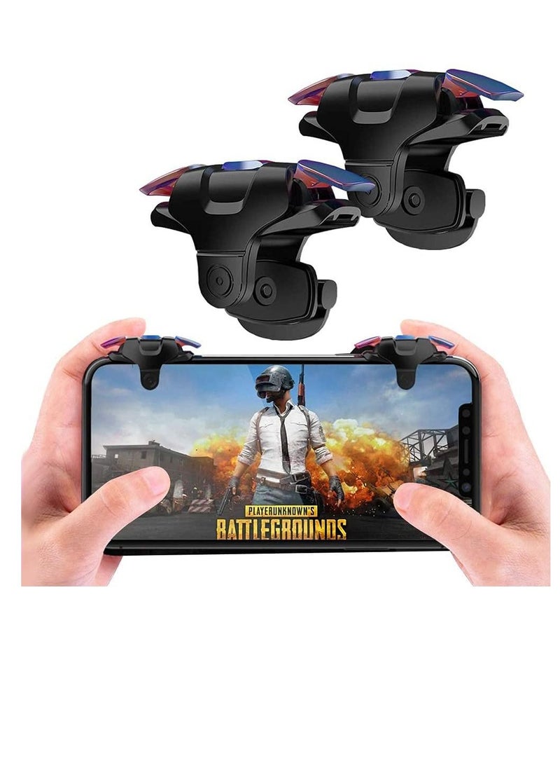 Excefore - Mobile Game Controller Trigger For Iphone Android, Joystick 4-Finger Operation, With Sensitive Shooting Aiming Button (1 Pair) - Image 1