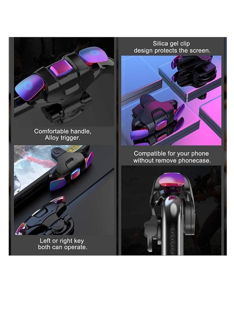 Excefore - Mobile Game Controller Trigger For Iphone Android, Joystick 4-Finger Operation, With Sensitive Shooting Aiming Button (1 Pair) - Image 1