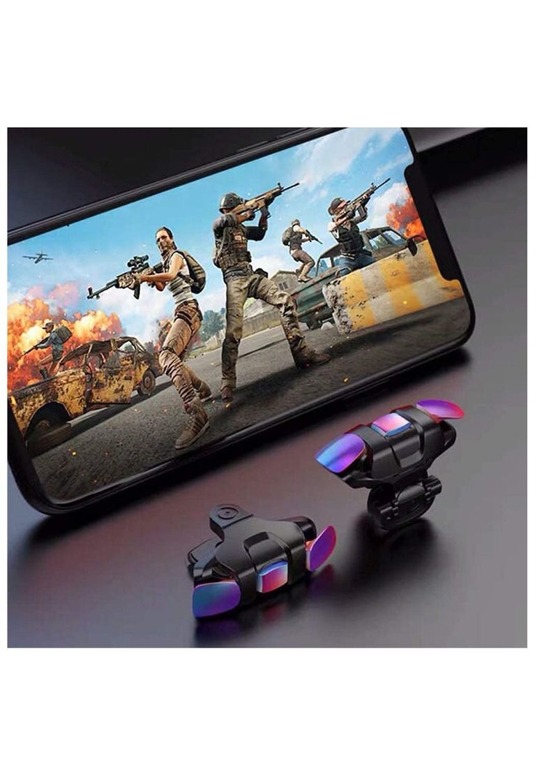 Excefore - Mobile Game Controller Trigger For Iphone Android, Joystick 4-Finger Operation, With Sensitive Shooting Aiming Button (1 Pair) - Image 1