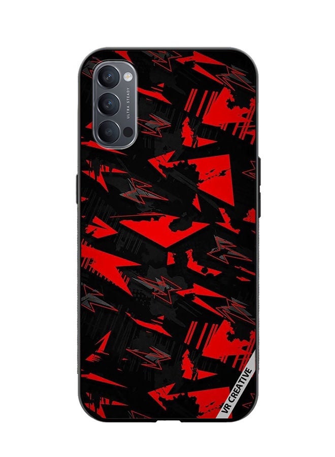 VR CREATIVE Protective Case Cover For Oppo Reno4 Pro 5G Abstract Design Multicolour - Image 1