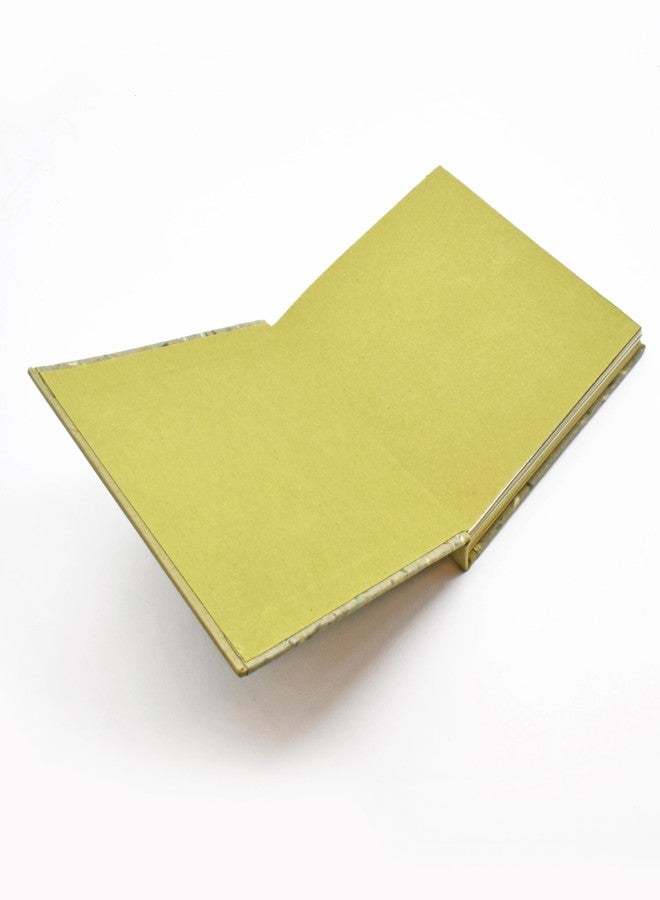 XYLEM Green Mosaic Handmade Papers Quarter Bound Square Notebook - Image 5