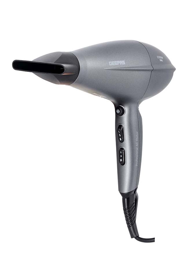 GEEPAS Hair Dryer Styling Concentrator, 3 Heat Settings | Iconic Technology Dryer with Cool Shot Function | Removable Filter Cover | 2300W Dryer for Frizz Free Styling Grey 29cm - Image 3