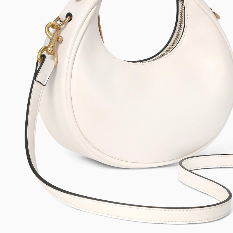 JQWSVE Large Top Handle Bags for Women Ladies Faux Leather Shoulder Purse Crescent Handbags Trendy Crossbody Bag (C02 White) - Image 4
