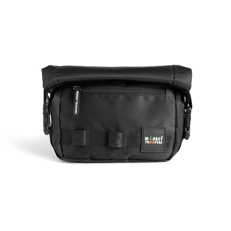 Monkey Troopers Radiant Waist Bags for Men Women- Premium Stitching, Branded Zippers, Water Resistant Pocket, Fanny Pack for Hiking Travel, Lightweight & Tough, Quick-Access Pocket (Black) - Image 5