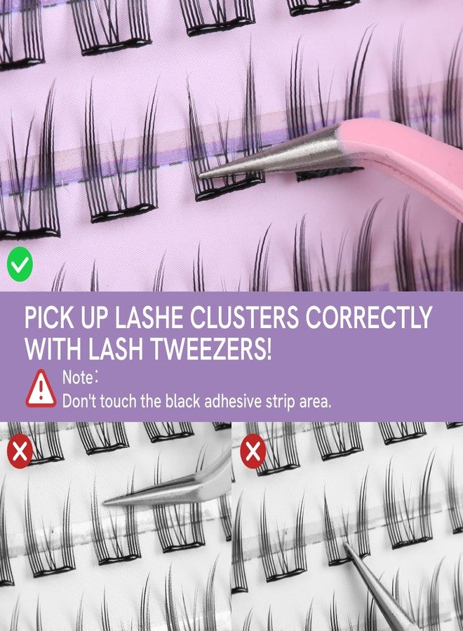 SIMER Self Adhesive Lash Clusters Press On Lashes Natural Eyelash Clusters 10-14mm C Curl Pre-Glued Cluster Lashes No Glue Needed Reusable Wispy DIY Eyelash Extension - Image 5