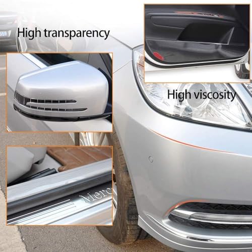 Arespark Clear Vinyl Wrap, Transparent Vinyl Roll Car Paint Protective Film, Self Adhesive Film for Car Motorcycle Interior Exterior, Protect from Pets Scratches 1x10ft - Image 4