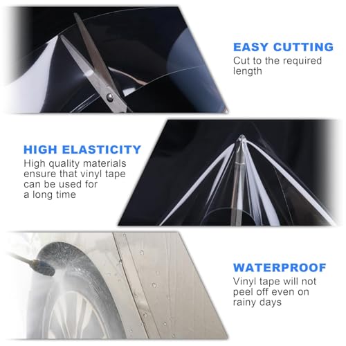 Arespark Clear Vinyl Wrap, Transparent Vinyl Roll Car Paint Protective Film, Self Adhesive Film for Car Motorcycle Interior Exterior, Protect from Pets Scratches 1x10ft - Image 5