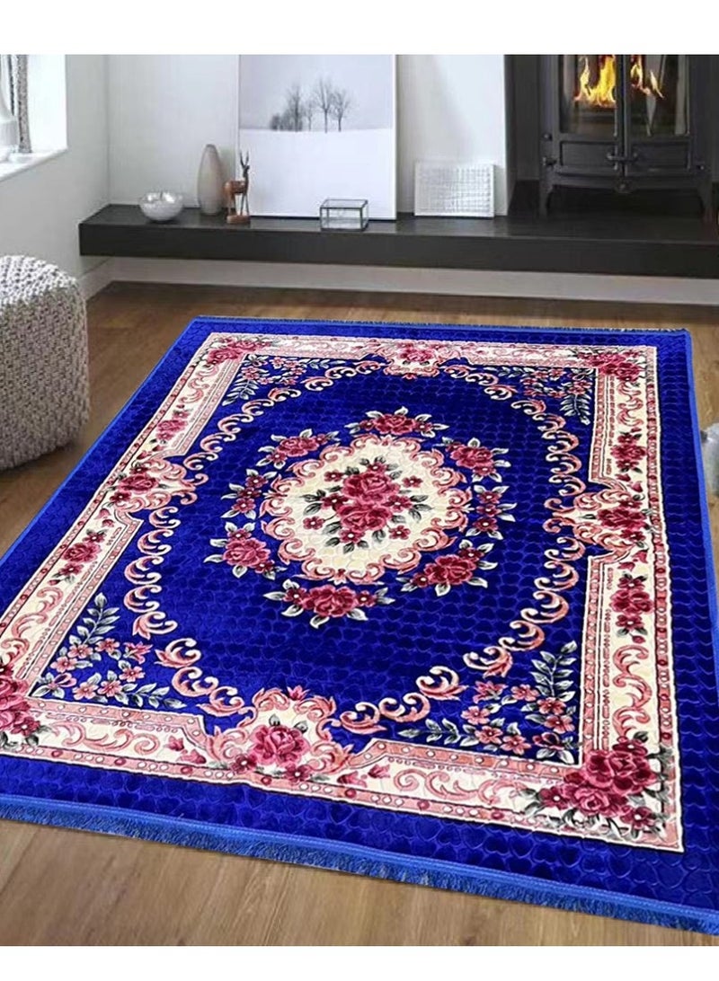 Stargold Portable Premium Carpet, High-Quality Premium Polyester Fabric, Foldable, Floral Design Carpets, Daily Use And Travel 180x200cm 