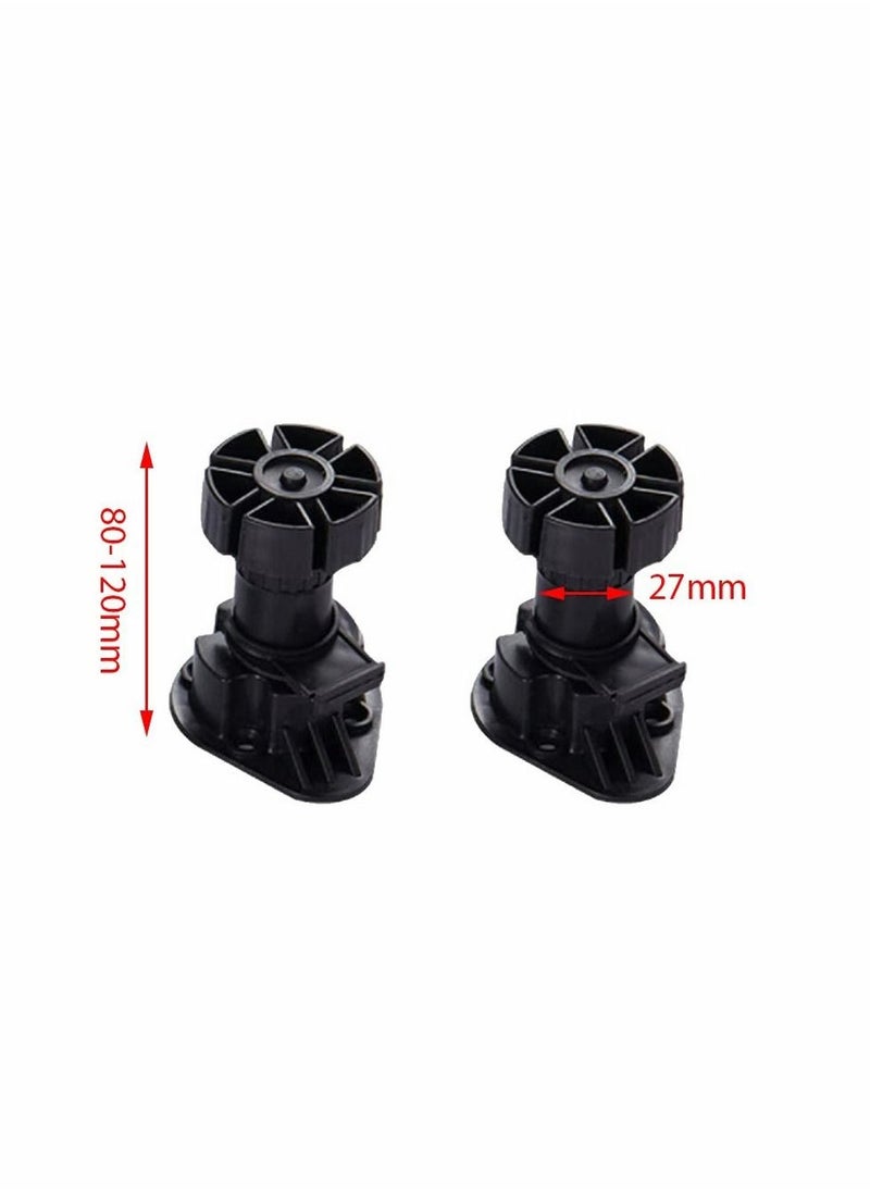Generic Cabinet Foot Plastic Height Furniture Cupboard Leg Adjustable Feet for Kitchen Bathroom Cabinet 80120mm (6 Pcs)  - Image 2