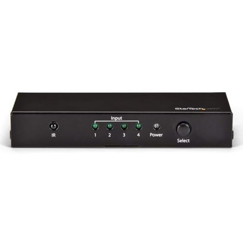 StarTech.com HDMI 2.0 Switch - 4 Port - 4K 60Hz - HDMI Automatic Video Switch Box - Multi Port Hub w/ 1 In 4 Out Functionality (VS421HD20) - Image 1
