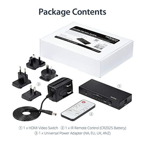 StarTech.com HDMI 2.0 Switch - 4 Port - 4K 60Hz - HDMI Automatic Video Switch Box - Multi Port Hub w/ 1 In 4 Out Functionality (VS421HD20) - Image 5