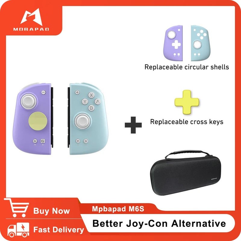 Mobapad M6s Wireless Pro Controller Joystick Gamepad for Nintendo Switch, Joycon, Blue - Image 1
