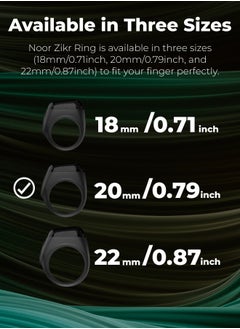 iQIBLA UMEOX iQIBLA Smart Zikr Ring Black 18MM | 5 Prayer Time Reminders | Tasbih Smart Counter | 0.69-inch large screen | iQIBLA Social Life App(Points Redemption,Sleep,Heart Rate,Steps...) | Tracks 9999 counts | iQIBLA Service  - Image 2