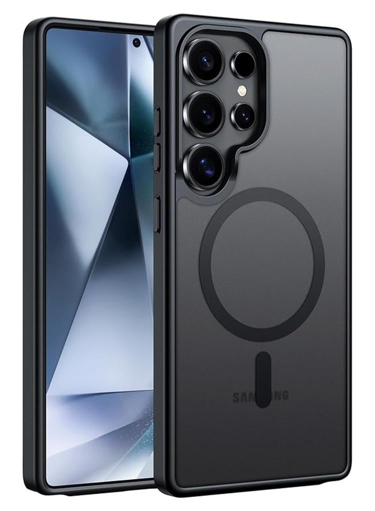 X-level Samsung S25 Ultra Case Cover,Compatible with MagSafe,Magnetic Translucent Matte Back Shockproof Cover with Strong Magnet,Slim Thin Full Protection Phone Case for Galaxy S25 Ultra 5G (Black) - Image 1