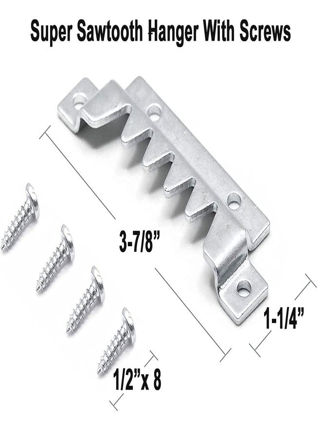 888 Corp Large Premium Quality Professional Sawtooth Hanger with Screws (2 Pack) - Image 2