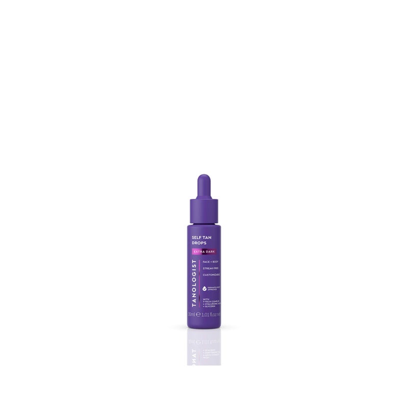 Tanologist Extra Dark Self Tan Drops StreakFree Body  Face Tanning Drops For Moisturizer  Lotion Natural Face Tanner Skincare Ingredients 101 fl oz30 ml Bottle