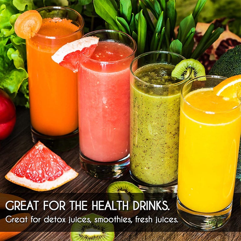 KELVEE Highball Glasses with Heavy Base Clear Drinking Glasses Set for Water Juice Cocktails Wine Beer and Whiskey300ml Set of 6 Round - Image 4