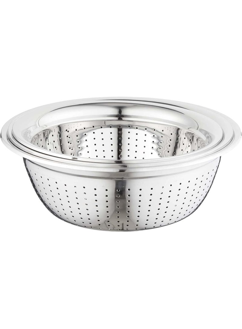Stainless Steel 3-piece stainless steel strainer set, 10/18 imported stainless steel, 28*30*32cm, silver, 6325352 - Image 1