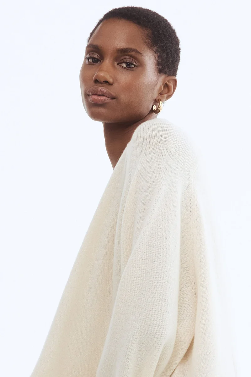 اتش اند ام كنزة صوف بقصّة فضفاضة