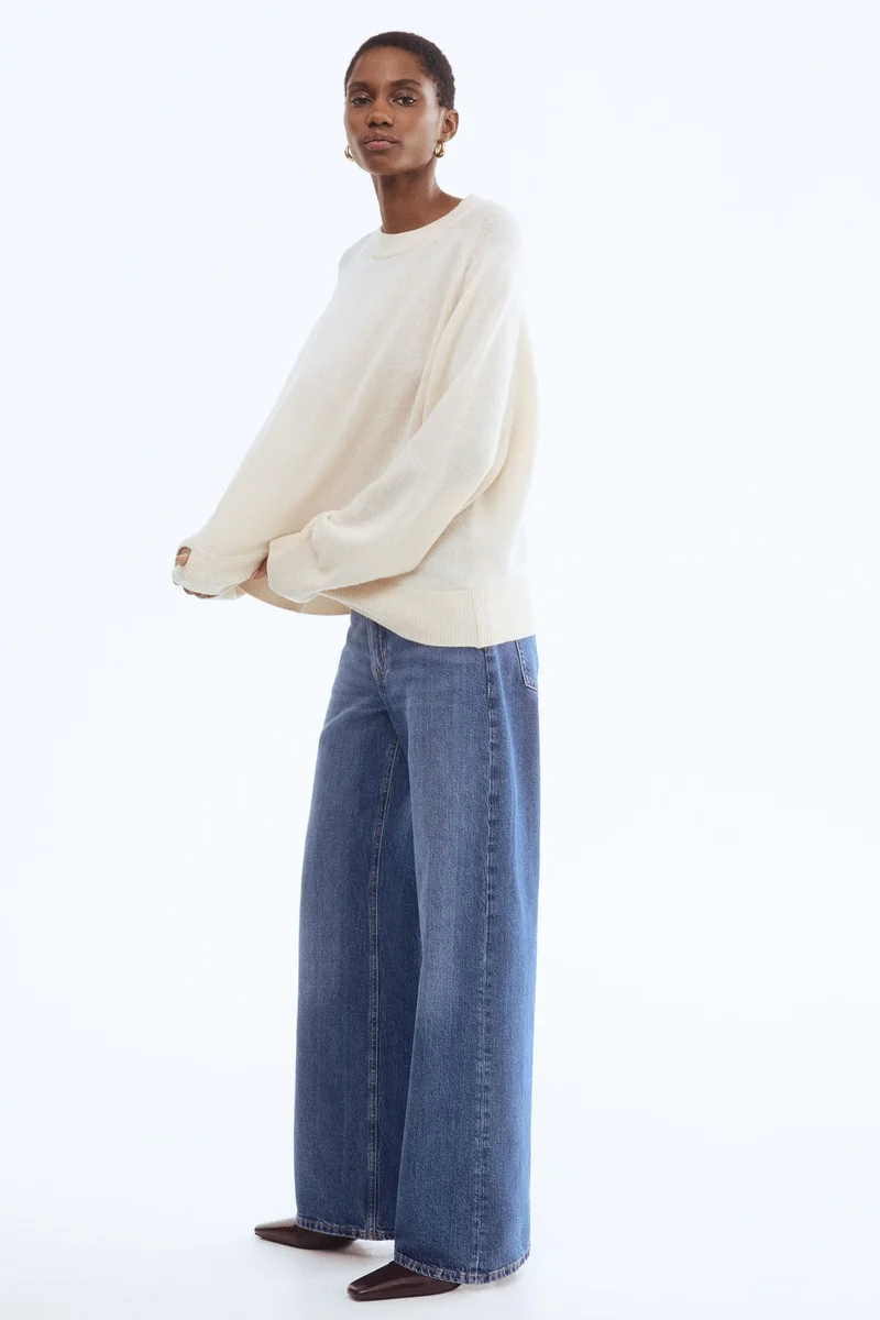 اتش اند ام كنزة صوف بقصّة فضفاضة