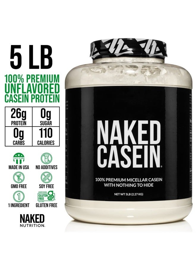 Nakd nutrition Naked Casein - 5Lb Micellar Casein Protein Powder - Bulk, GMO-Free, Gluten Free, Soy Free, Preservative Free - Stimulate Muscle Growth - Enhance Recovery - 76 Servings - Image 3
