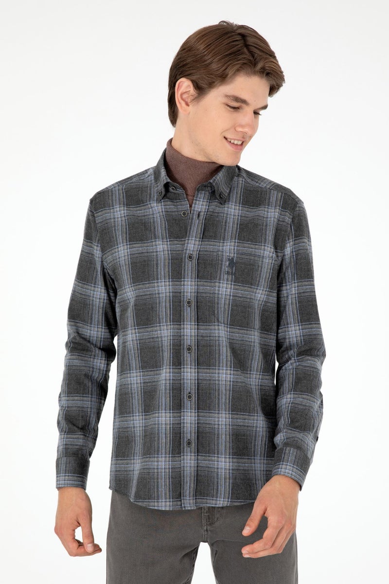 Men's Anthracite Shirt Patterned 50292319-VR006