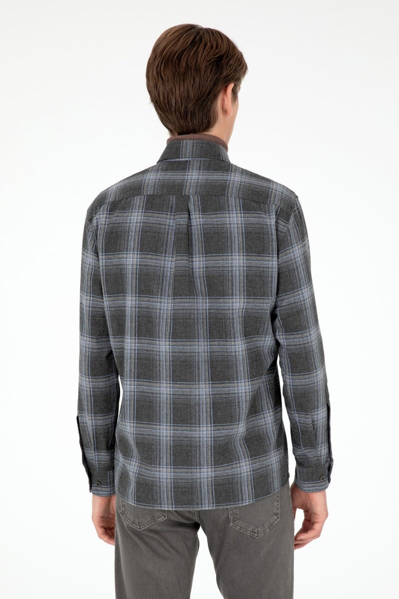 Men's Anthracite Shirt Patterned 50292319-VR006