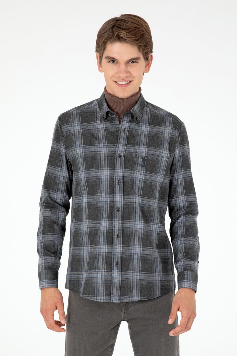 Men's Anthracite Shirt Patterned 50292319-VR006
