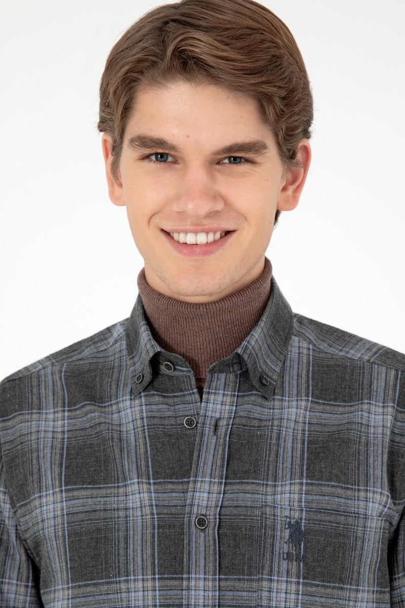 Men's Anthracite Shirt Patterned 50292319-VR006