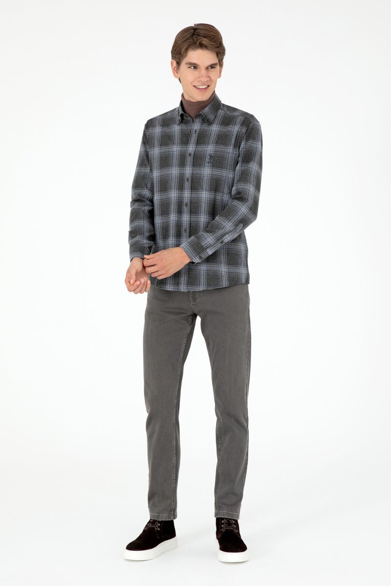 Men's Anthracite Shirt Patterned 50292319-VR006