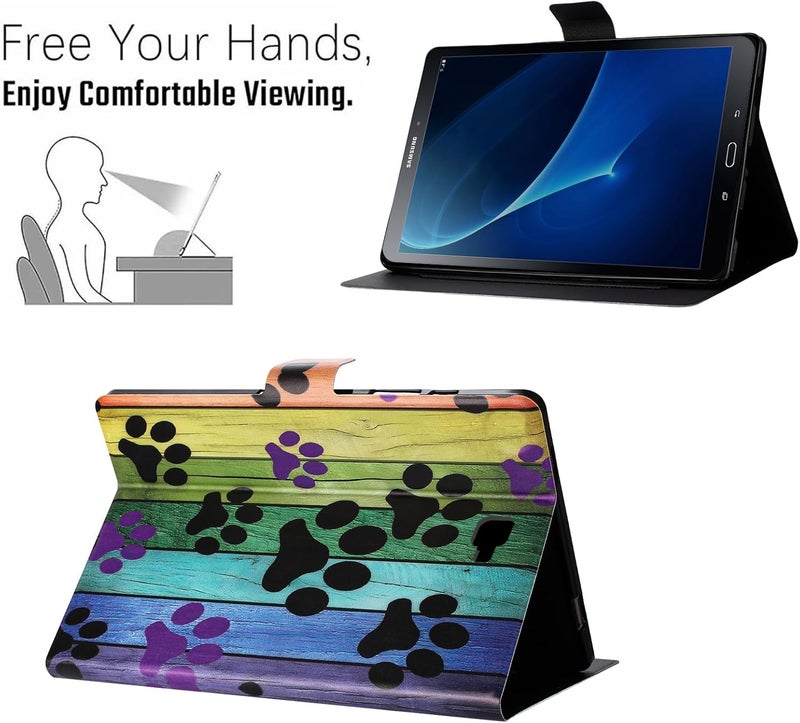 LSPCASA غلاف جهاز لوحي متوافق مع Samsung Galaxy Tab S2 مقاس 9.7 بوصة مع حامل وقشرة واقية - نمر ملون - Image 3