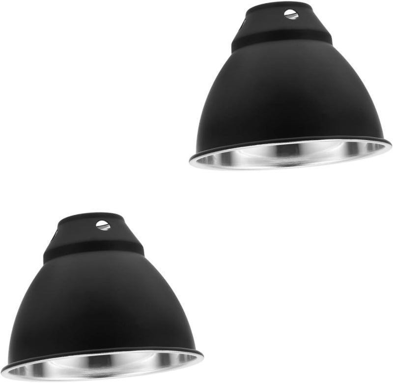 2pcs Reflective Reptile Heat Lamp Shade Fixture for Lizards Snakes Turtles - Image 1