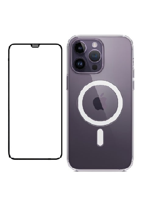 2in1 Screen Protector with Clear Magsafe Case for iPhone 14 Pro Max
