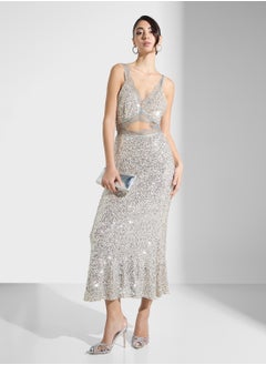 Never fully Dressed Lace Sequin Cut Out Dress  - Image 4