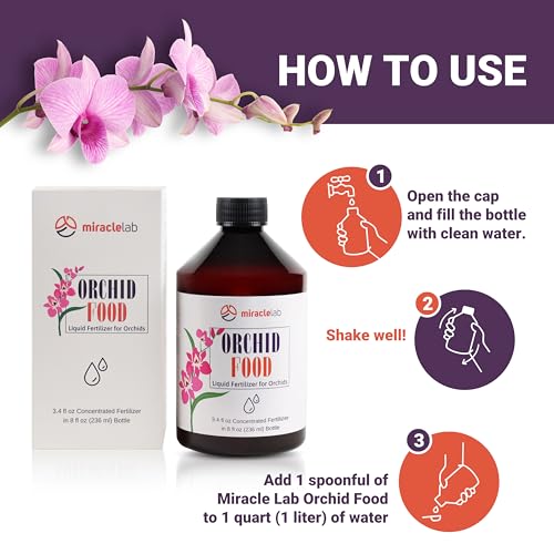 Miracle Lab Liquid Orchid Fertilizer - Special Formula with Natural Organic Ingredients (3.4 oz) - Image 3