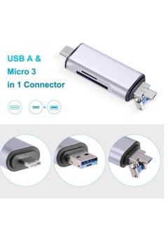 Generic 3-in-1  Mirco SD Card Reader, USB C USB 3.0 ,Micro USB, SD Card Reader Memory Card Reader Adapter for SD SDHC SDXC MicroSD Compatible with iPhone 16 15 Pro/Pro Max Samsung Android Computer PC MacBook iPad  - Image 2