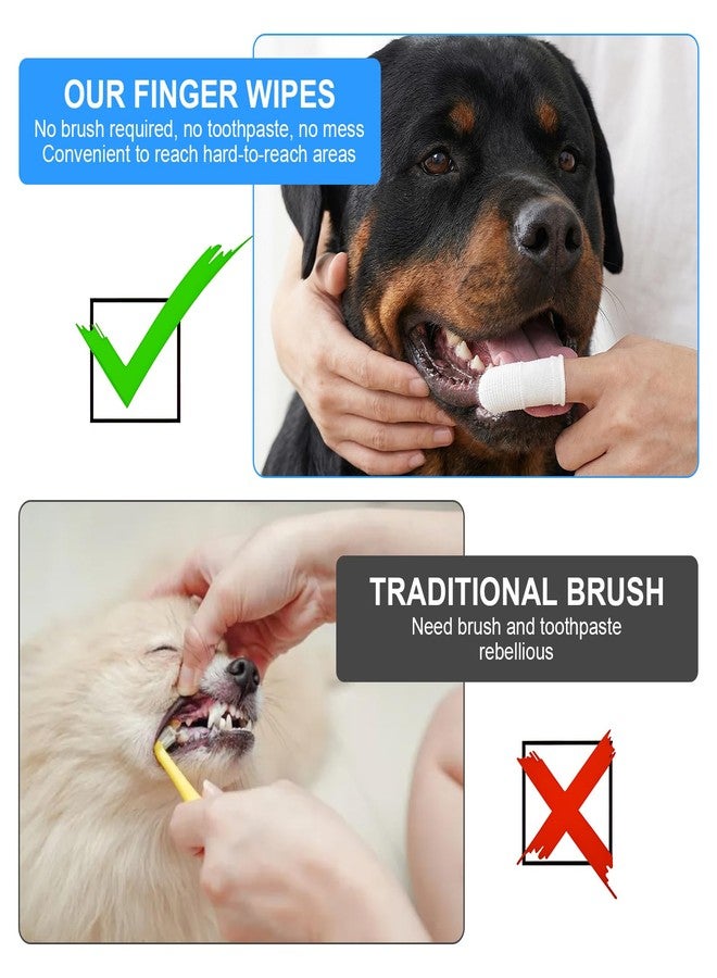 Wanmu 25Pcs Cat & Dog Toothbrush Soft Fabric Pet Finger Toothbrush Kit Washable & Reusable Oral Cleaning Wipes for Puppies Kittens at Home Dental Care (White and Clear) - Image 4