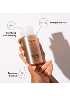 Ouai Detox Shampoo (10 Fl Oz) & Anti-Dandruff Deluxe Size (1 Fl Oz) Bundle - Soothing, Clarifying Shampoo Set For Dry, Flaky Scalp - Removes Dirt & Build Up (2 Count)  - Image 2