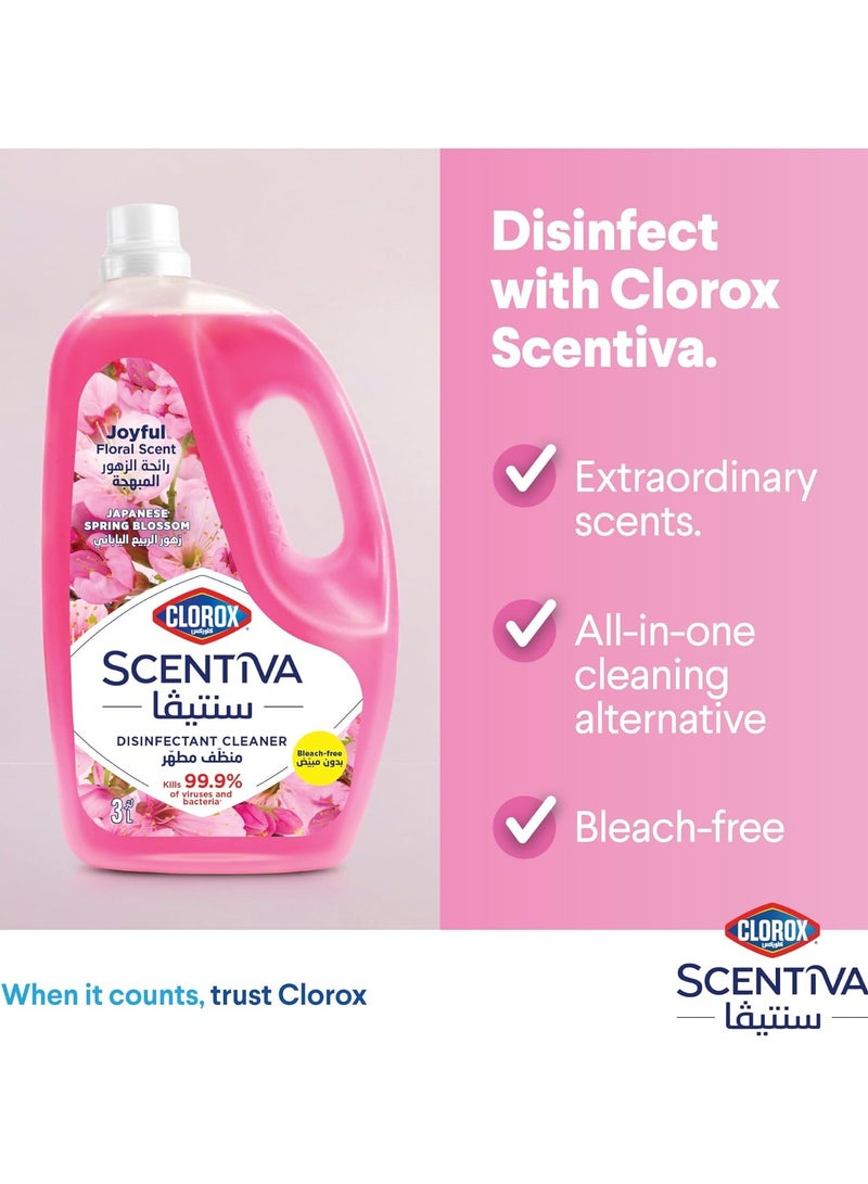 Clorox Scentiva Multipurpose Disinfectant Floor Cleaner Japanese Spring Blossom 2 x 1.5L  - Image 5